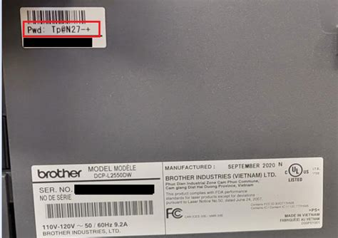 fc777 login password|Default password for the Brother network card, firmware update, .